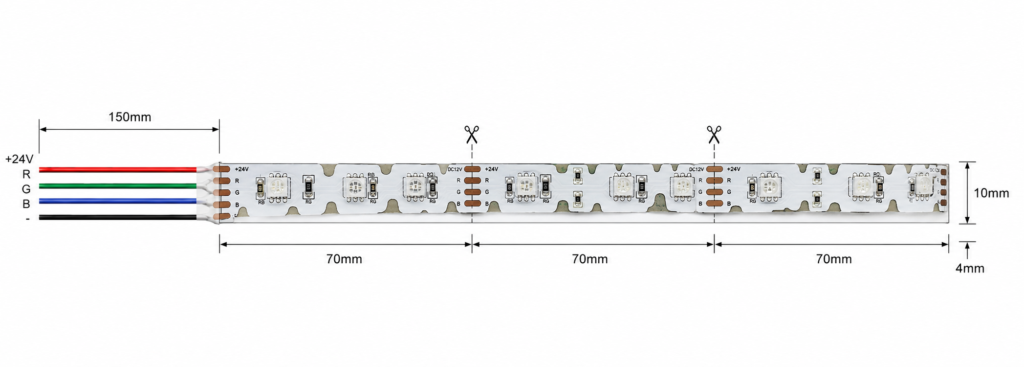 led strip lights / s strip / bendable / 12v / 6w/m / rgb colour changing / ip20 / 3 year warranty