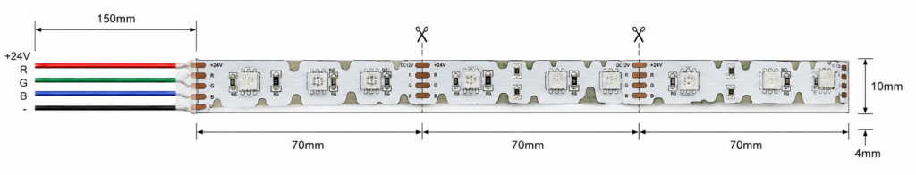 led strip lights / s strip / bendable / 12v / 6w/m / rgb colour changing / ip20 / 3 year warranty