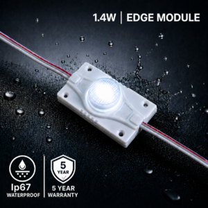 led module / edge lit / 12°×56° / 1.4w / 12v / 6500k white / 5 year warranty