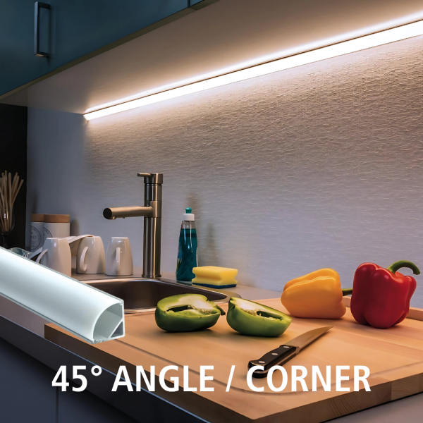 2M Slim LED Profile (45° Angle)