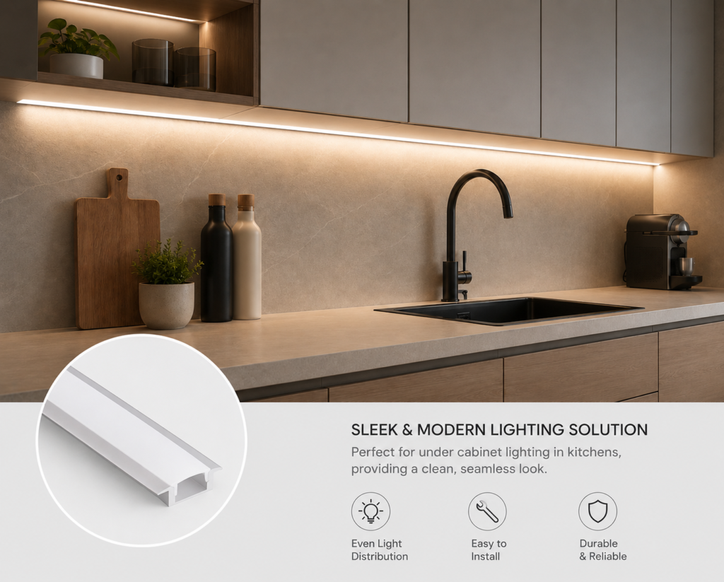 2m slim led profile (recessed)