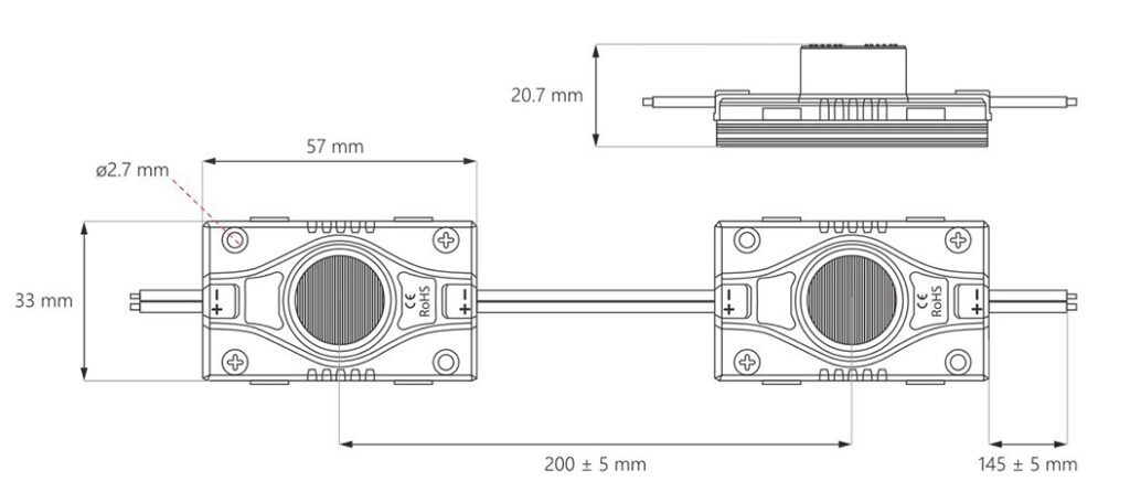 edge lit module | 12° x 56°