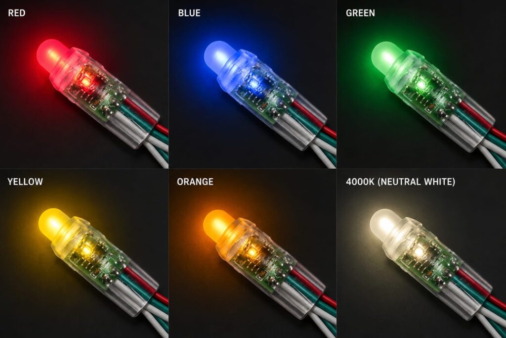 pixels 9mm / 120° / 0.15w / 5v / various colours / 3 year warranty