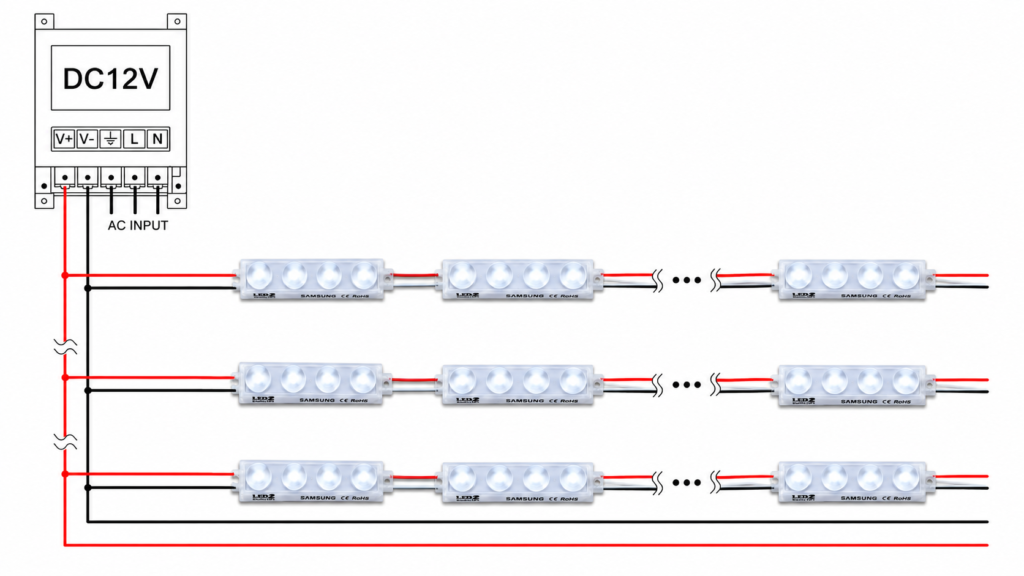 led module – 4 chip / 160° / 0.72w / 12v / 9000k – 11 000k / ice white / 5 year warranty