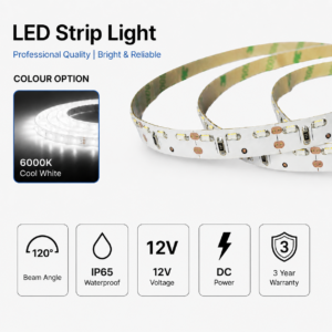 led strip lights / side view / 12v / 4.8w/m / ip22 / 2 year warranty