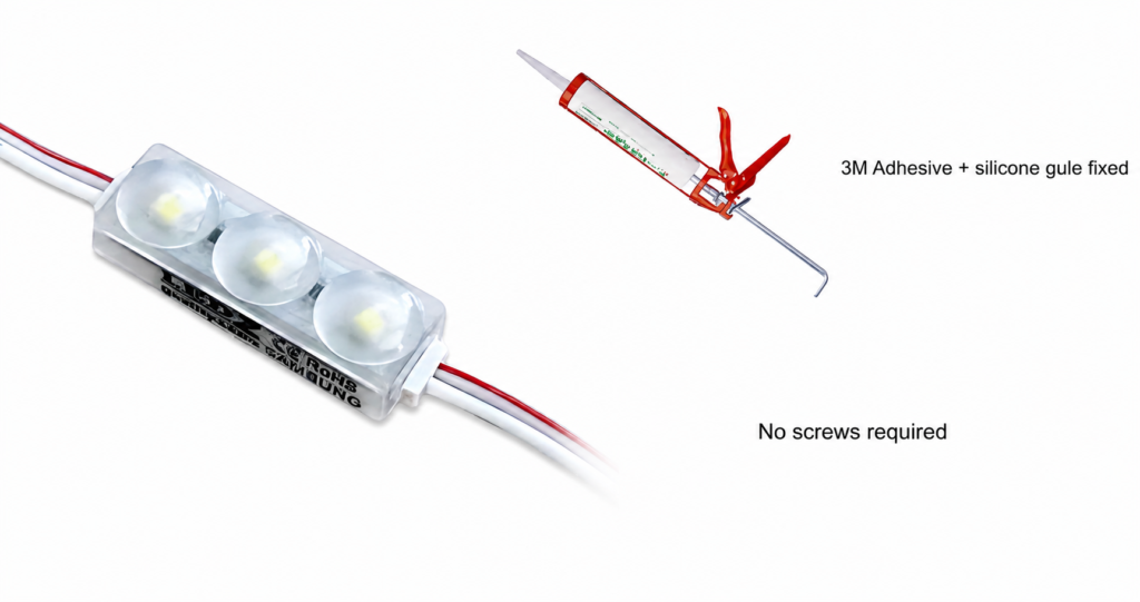 led module 3 chip / 160° / 0.48w / 12v / 9000k 11 000k / ice white / 5 year warranty
