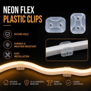led neon flex mounting clips (plastic)