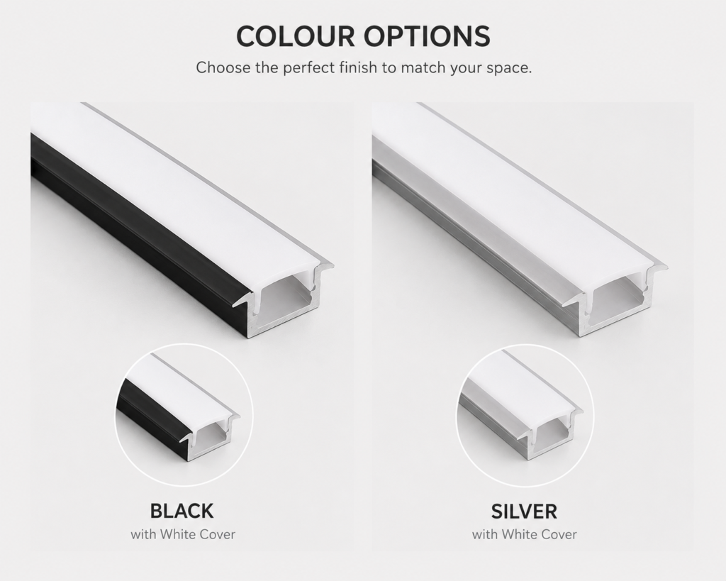 2m slim led profile (recessed)