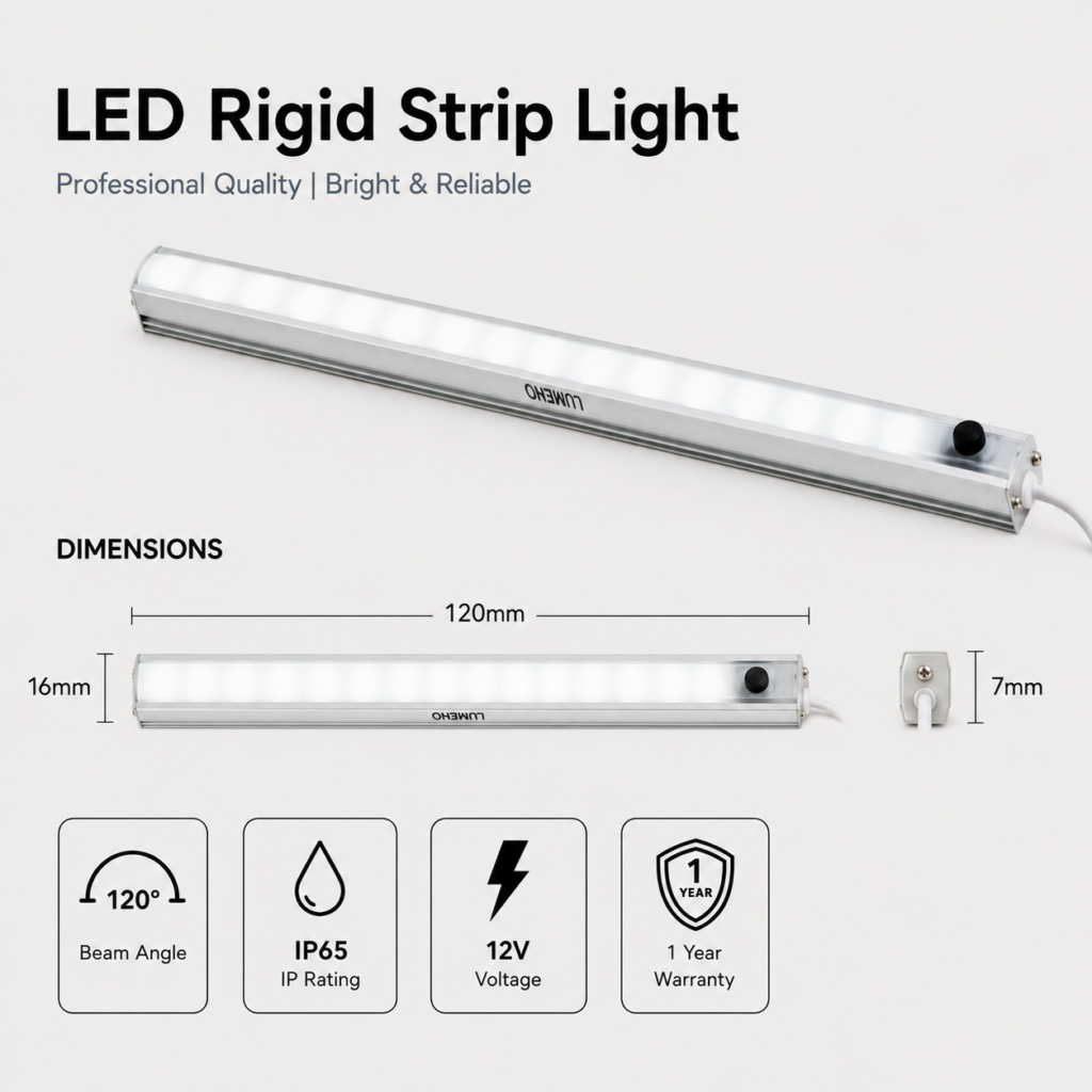 led rigid bar 6led 12cm with switch