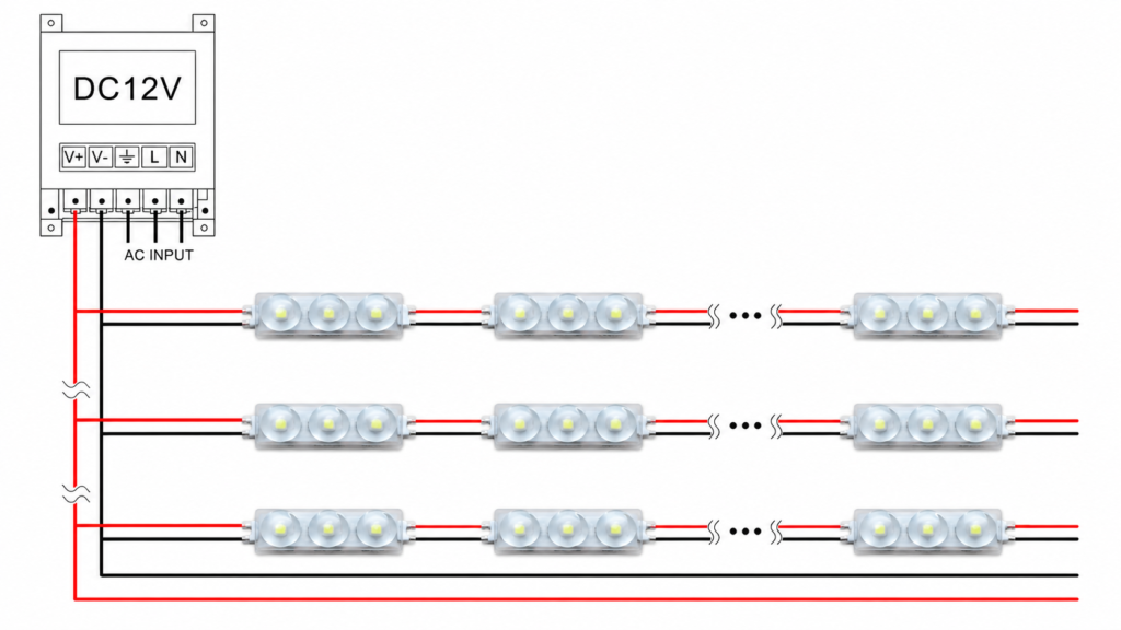 led module 3 chip / 160° / 0.48w / 12v / 9000k 11 000k / ice white / 5 year warranty