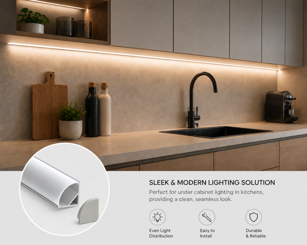 2m slim led profile (45° angle)