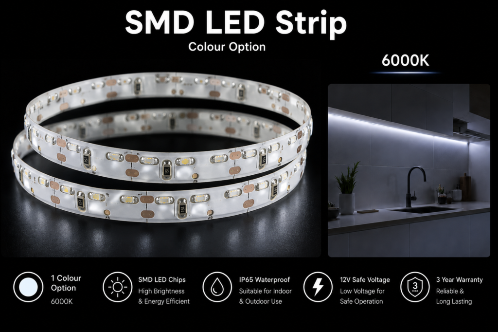 led strip lights / side view / 12v / 4.8w/m / ip22 / 2 year warranty