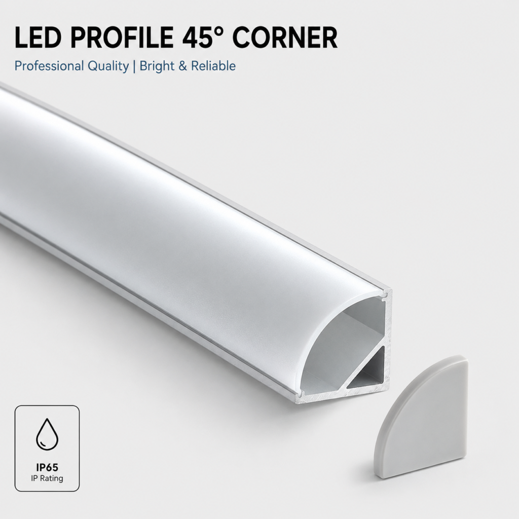 2m slim led profile (45° angle)