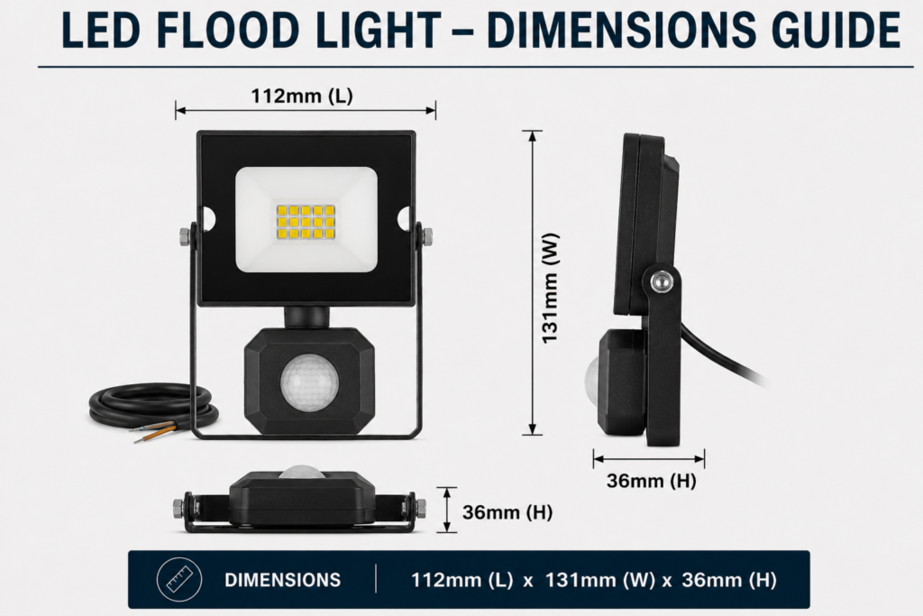 led flood light / 20w / motion sensor / 1700lm / 6500k / 2 year warranty