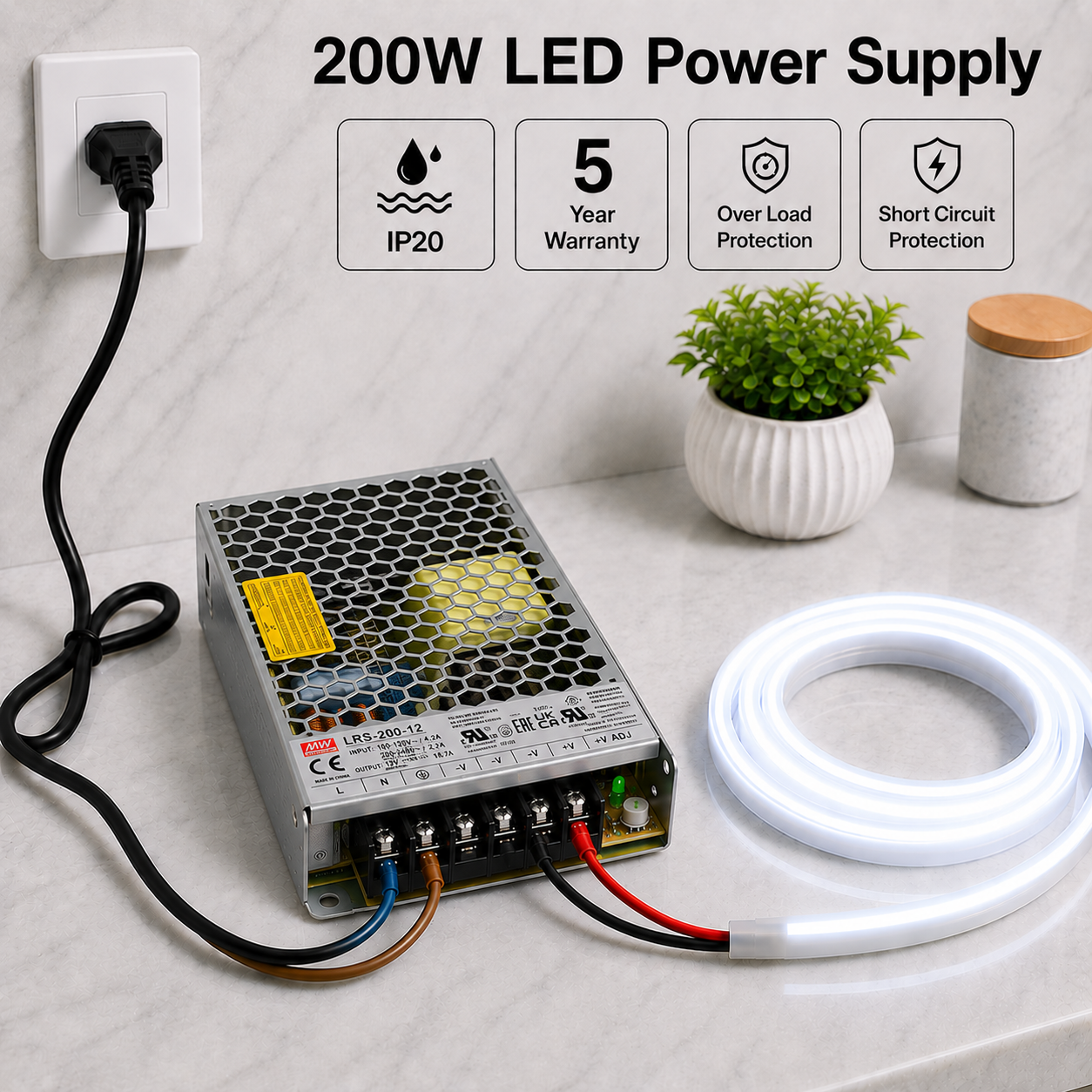 12v led driver | power supply | transformer | 200 watt | 5 year warranty