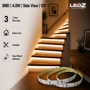 smd | side view led strip lights | 6000k | 4.8w | 12v