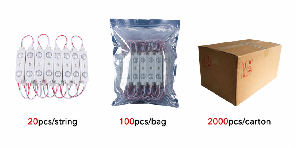 led module – 3 chip / 160° / 1w / 12v / 9000k – 11 000k / ice white / 3 year warranty