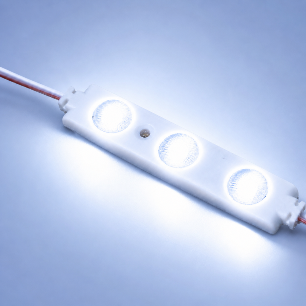 led module – 3 chip / 160° / 1w / 12v / 9000k – 11 000k / ice white / 3 year warranty