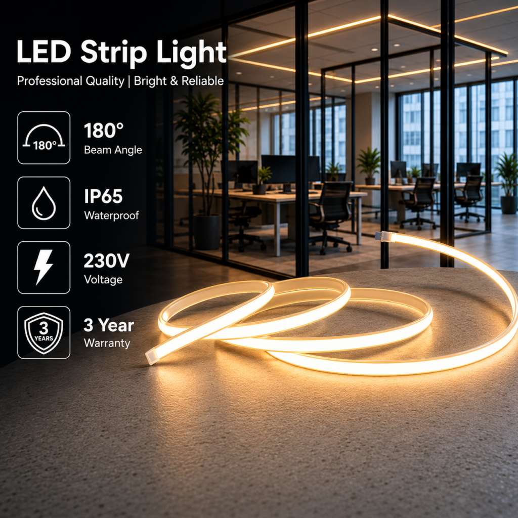 led strip lights / cob / 230v / 3000k / 4000k / 6000k / ip65 / 2 year warranty