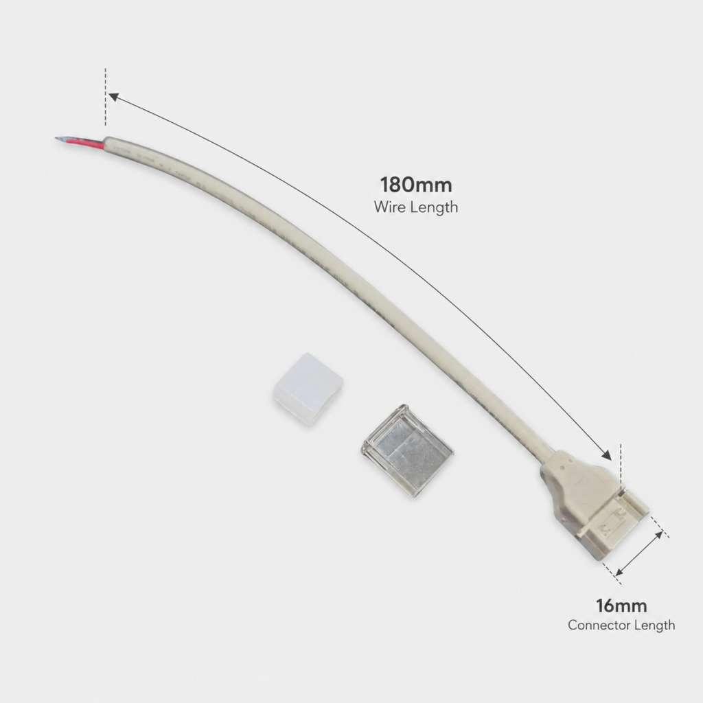 led strip light power plug (cooper)