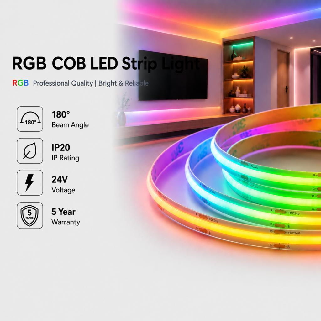 led strip lights / digital rainbow effect / 12v / 12w/m / ip22 / 3 year warranty