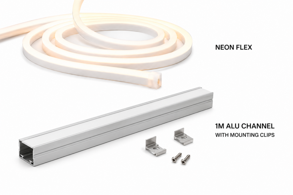 led neon flex / 220volt / 8w / 9mm x 16mm / various colours / 2 year warranty