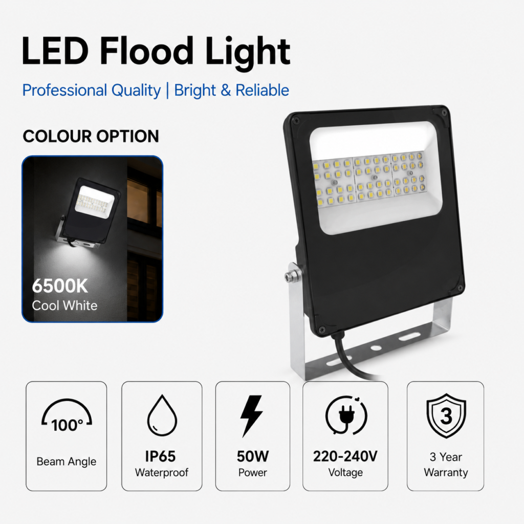 led flood light 50w with battery backup