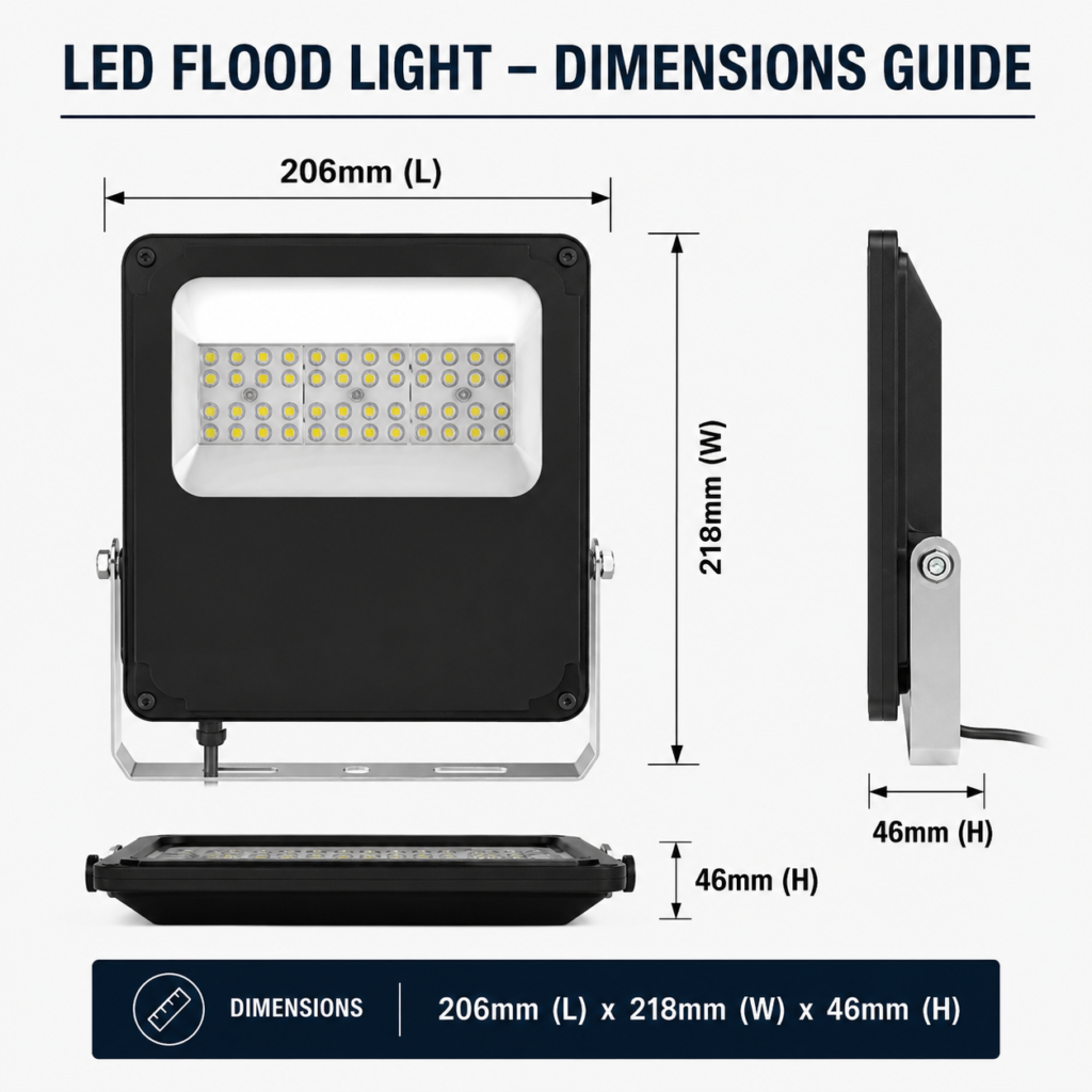 led flood light 50w with battery backup