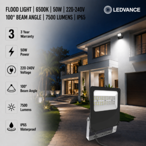 led flood light 50w with battery backup