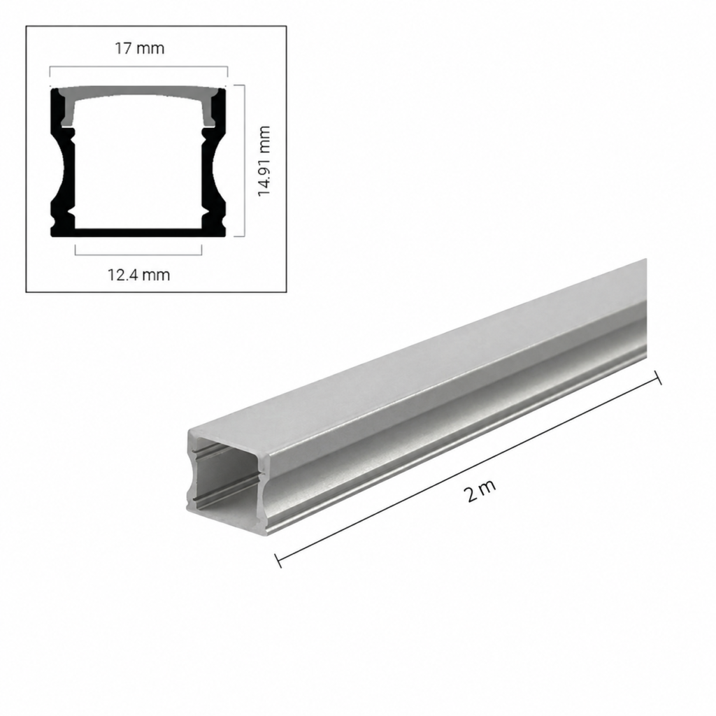 2m led profile dotless (surface)