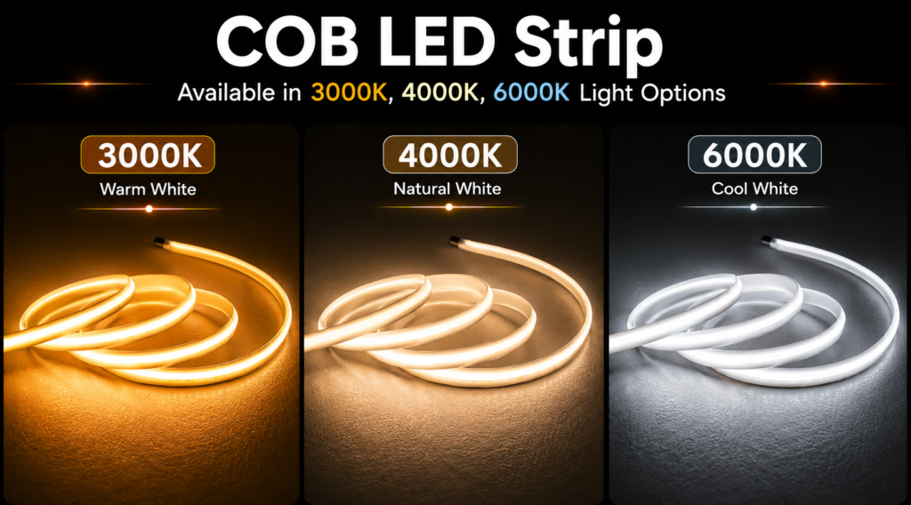 outdoor led strip lights / cob / 230v / 3000k / 4000k / 6000k / ip65 / 2 year warranty