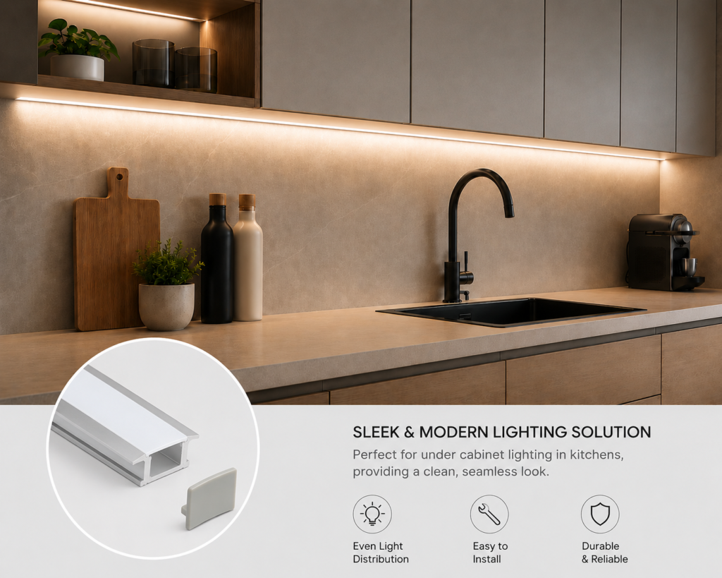 2m led profile dotless (recessed)