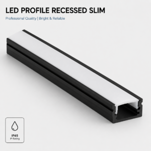 2m led profile black (surface)