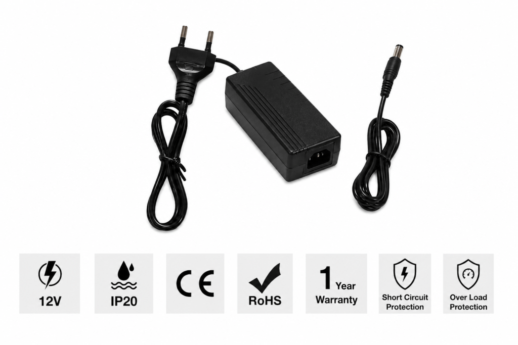 power supply 60 watt 12 volt plug & play