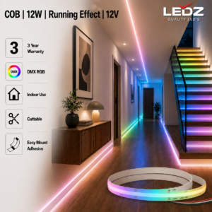 cob dmx digital led strip lights | running effect | 12w | 12v