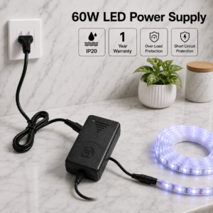 power supply 60 watt 12 volt plug & play