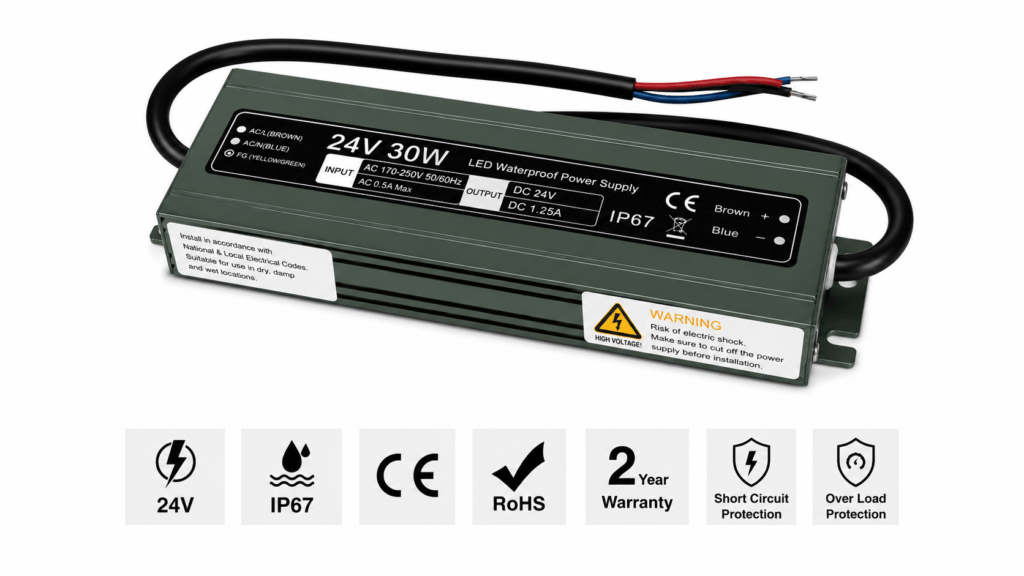 led power supply 30 watt 24 volt