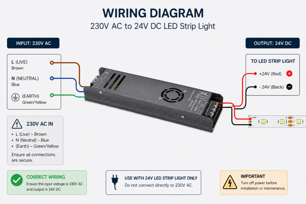 led power supply 350 watt 24 volt