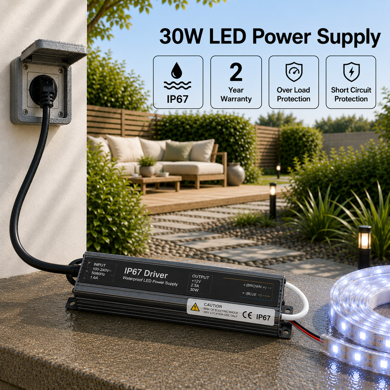 led power supply 30 watt 24 volt
