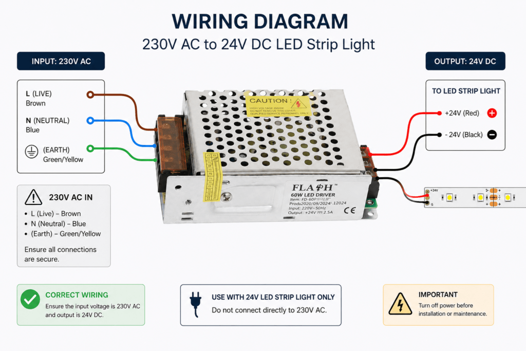 led power supply 30 watt 24 volt
