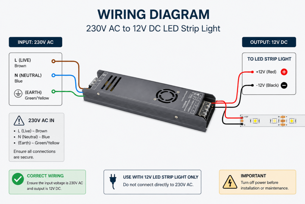 led power supply 350 watt 12 volt