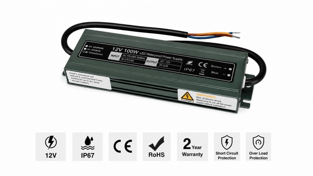 led power supply 100 watt 12 volt