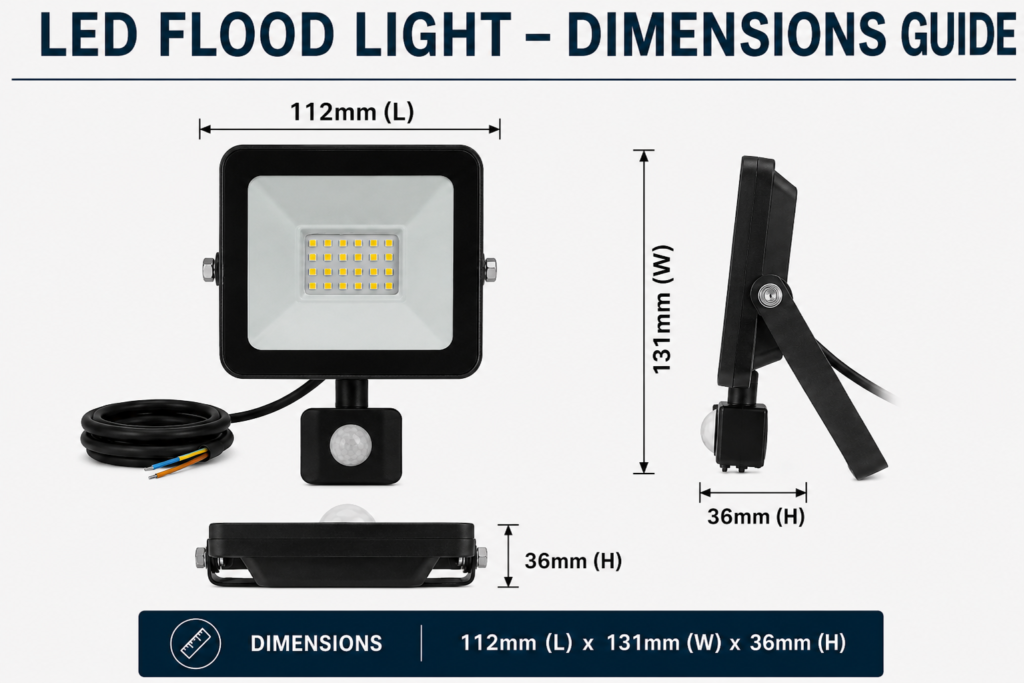 led flood light / 50w / motion sensor / 3800lm / 6500k / 1 year warranty