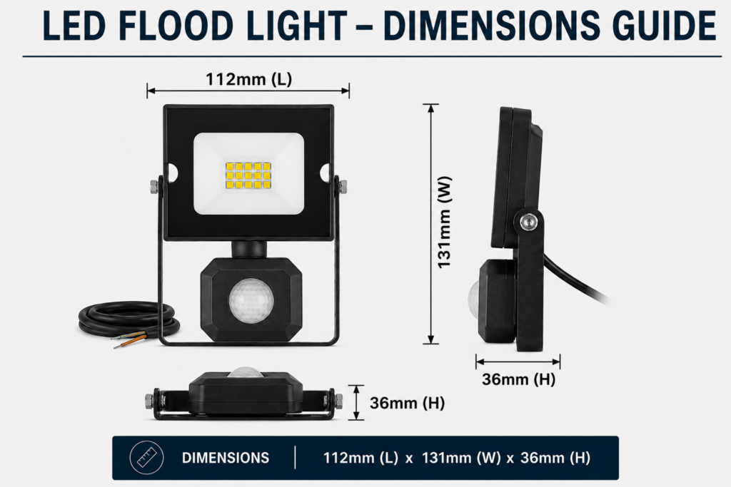 led flood light / 30w / motion sensor / 2550lm / 6500k / 2 year warranty