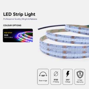 indoor led strip lights / cob / 24v / 14w/m / colour changing / ip22 / 5 year warranty