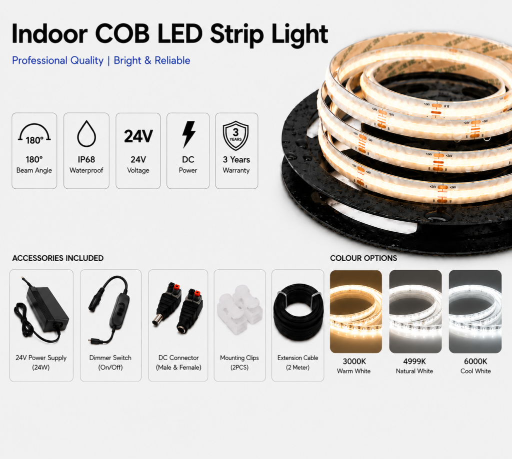 led strip light kit waterproof decks, gardens, patios, pathways