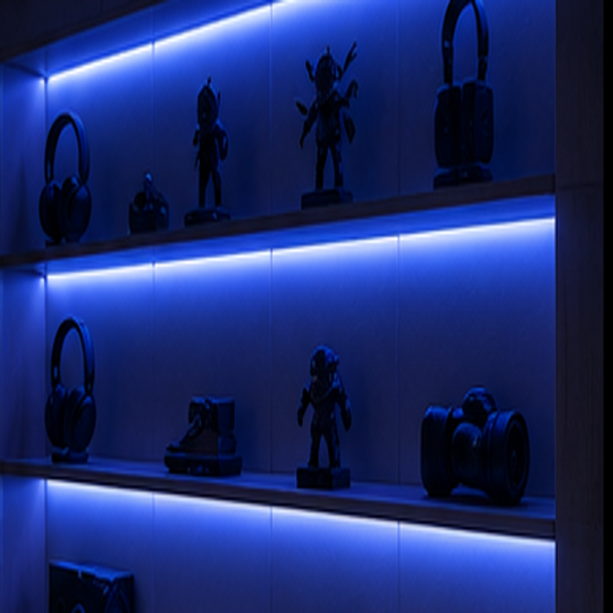 diy led strip light kit | indoor under counter, shelving & display lighting