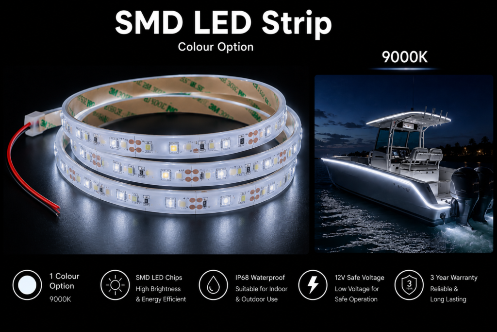 led strip light kit waterproof 12volt boats, camping & outdoor