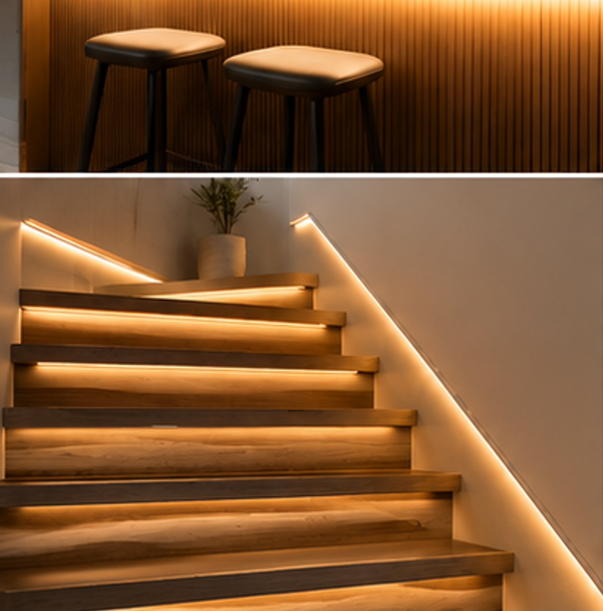 diy led strip light kit | indoor under counter, shelving & display lighting