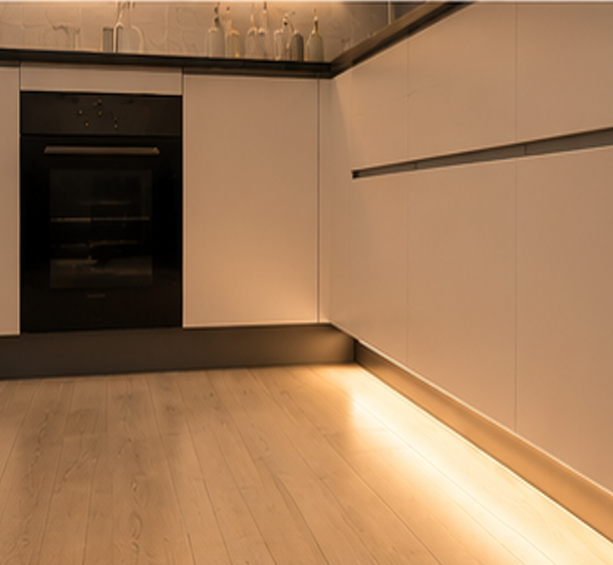 diy led strip light kit | indoor under counter, shelving & display lighting